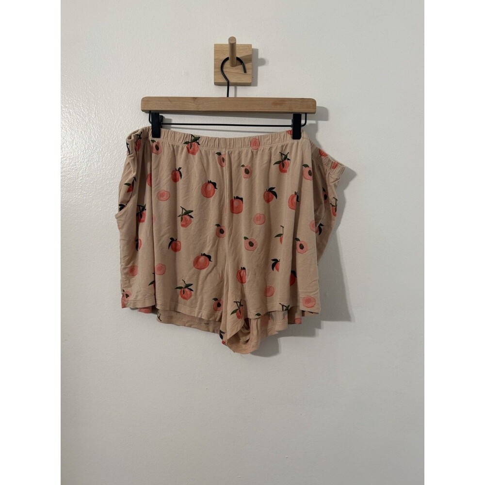 Kyte Baby Adults Peach Print Women’s Pajama Lounge Shorts Bamboo 3XL